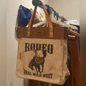 Wrangler Brown and Tan Western Luggage Bag
